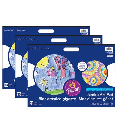 Prang Jumbo Art Pad White 22 x 16 30 Sheets Pack of 3