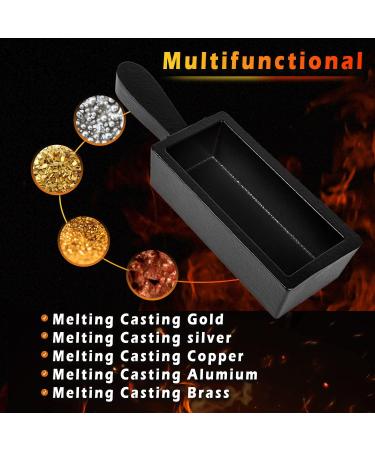100oz Cast Steel Ingot Mold for Gold Silver Copper Aluminum Brass - Buy Online on SooperMarket.com