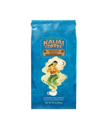 Kauai Whole Bean Coffee, Koloa Estate Medium Roast  100% Arabica Whole Bean Coffee from Hawaiis Largest Coffee Grower - Bright Aroma with Light Floral Notes (32 Ounces) Medium Roast 2 Pound (Pack of 1)