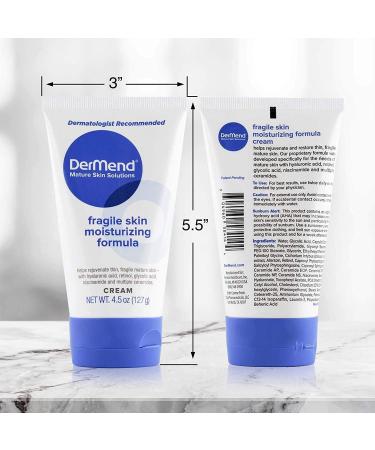 DerMend Fragile Skin Moisturizing Cream 4.5oz Tube - Pack of 2 | Hydrating Skin Treatment - Buy Online on SooperMarket.com