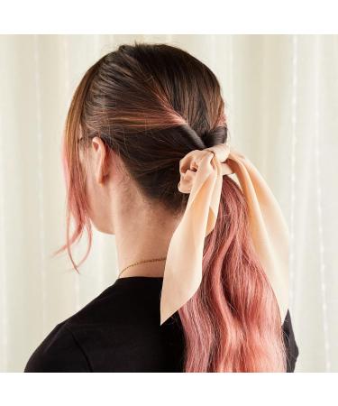 Chiffon Scarf Hair Scrunchies 14 Pack - 7 Striped 7 Solid - Women's Stylist Accessories - Buy Online on SooperMarket.com