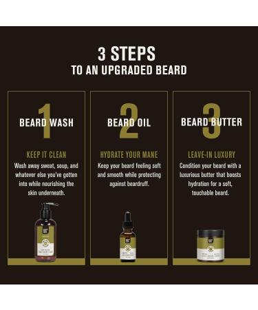 Every Man Jack Small Batch Beard Set | Hinoki Spice - Full-Sized Grooming Essentials for Men | Beard Wash Hydrating Oil & Beard Butter - Buy Online on SooperMarket.com