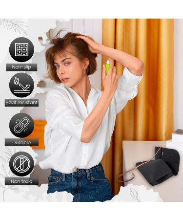 Glamza Hair Straightener Mat & Pouch - Made from Heat Resistant Safety Felt - Ideal for Home & Travel (Black (Pouchy)) - Buy Online on SooperMarket.com
