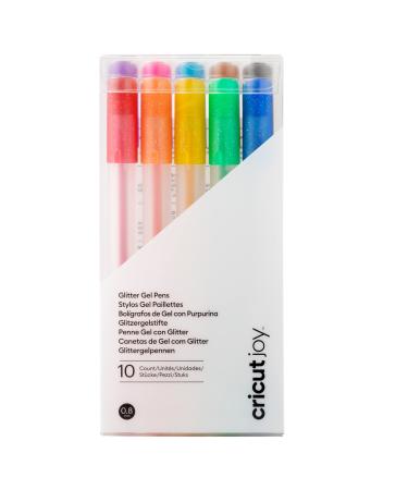 Cricut Joy Sparkle Gel Pens (Set of 10), for Use with Cricut Joy Cutting Machine, Add Glitter to Your Cards, Paper, Decor, and More (Medium Point, 0.8mm, Rainbow) Rainbow Glitter Gel Point