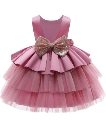 NNJXD Baby Girls Flower Princess Birthday Party Dress 730 Pink-a | Size 2-3 Years - Buy Online on SooperMarket.com
