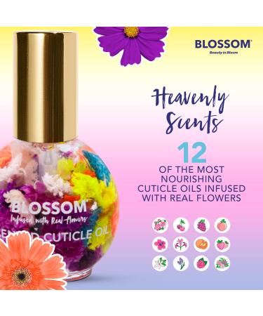 Blossom Hydrating Cuticle Oil with Real Flowers - Juicy Peach Scent - Made in USA - 0.42 fl. oz - Buy Online on SooperMarket.com