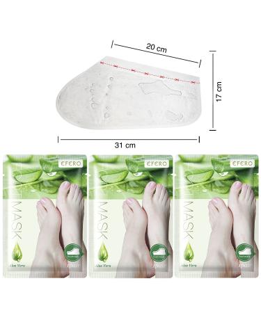 P-Beauty Aloe Vera Foot Mask Socks | 5 Pairs Peeling for Dry Cracked Skin | Moisturizing Foot Care Accessories - Buy Online on SooperMarket.com