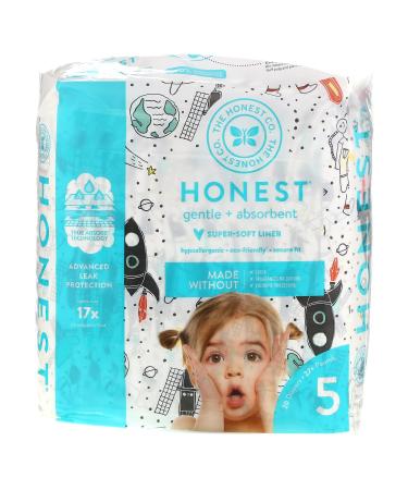 The Honest Company Honest Diapers Size 5  27+ Pounds Space Travel 20 Diapers