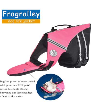 French Bulldog Life Jacket - Professional Dog Safety Vest for Swimming | Superior Buoyancy & Rescue Handle | Cute Pink | Chest Girth 17-30, Weight 17-28LB - Buy Online on SooperMarket.com