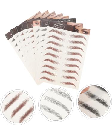BELLIFFY 8pcs Imitation Eco Eyebrow Sticker False Eyebrows Hair-like Eyebrows Stickers Fake Transfer Stickers - Buy Online on SooperMarket.com