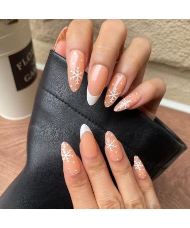Vatocu Christmas False Nails - Short Red Press On Nails with Snowflakes, Elk, Snowman Designs (24pcs) for Women and Girls - Buy Online on SooperMarket.com