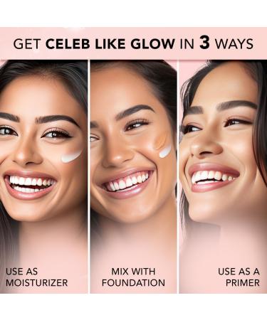 FA..CES/ CANADA Strobe Cream - Rose Gold 30ml | Primer + Highlighter + Moisturizer | Shea Butter & Hyaluronic Acid | Intense Hydration | Flawless Radiant Dewy Skin | Illuminating & Glowing Makeup Base - Buy Online on SooperMarket.com
