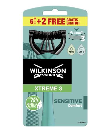 Wilkinson Sword Xtreme 3 Pure Sensitive Comfort Male Disposable Razors 8 Count