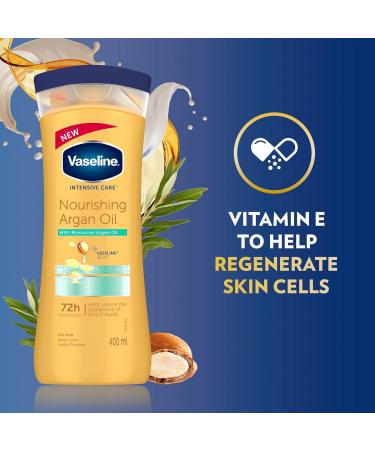 Vaseline Intensive Care Nourishing Argan Oil Lotion 400ml - 72h Protection for All Skin Types - Shop Internationally - Buy Online on SooperMarket.com