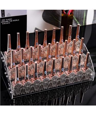 AYNEFY Acrylic Nail Polish Stand - 3 Layers Makeup Organizer Display - Clear Storage Holder (31x13.3x11cm) for All Nail Polish Enthusiasts - Buy Online on SooperMarket.com