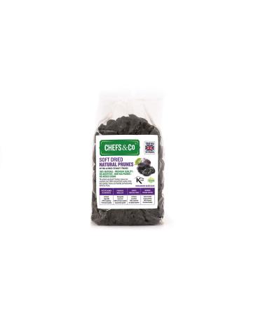 CHEFS & CO | Soft Dried Prunes (pitted) | Natural Dried Fruits | Whole Fruits | Healthy Snack | Vegan&Vitamins Retained |Unsorbated No additives No Added Sugar GMO-Free (Natural 750 g (Pack of 1))