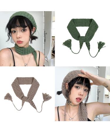 JSGHGDF Pastoral Headband for Women Crochet Hook Solid Color Headbands Slip for Head Hoop Girl Makeup Hair Accessories Blakikin brown - Buy Online on SooperMarket.com
