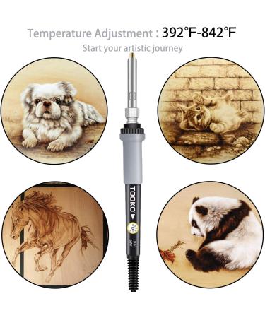 96pcs Professional Wood Burning Kit - Adjustable Temperature Wood Burner Pen Tool Set for Embossing/Carving - Ideal for Beginners and Adults - Buy Online on SooperMarket.com