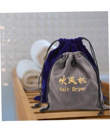 Baluue 4 Pcs Storage Bag Hair Blower Pouch Drawstring Hair Dryer Pouch Hair Blower Bag Mini Flocking Cloth - Buy Online on SooperMarket.com