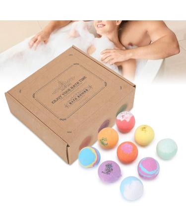 9PCS Bubble Salt Bubble Ball Set - Natural Handmade Organic Foot Bath Spa Balls for Women | Moisturizing Skin Gifts - Buy Online on SooperMarket.com