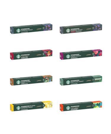 Starbucks Taste Set by Nespresso - 120 Coffee Capsules (12 x 10) | Exclusive to Amazon | Try Pack (15 Pieces) - Buy Online on SooperMarket.com