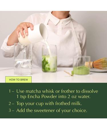 Encha Latte Grade Matcha Green Tea - First Harvest 30g/1.06oz Organic Powder from Uji, Japan for Matcha Latte & Smoothie | Caffeine-Rich, L-Theanine Infused, Sugar-Free - Buy Online on SooperMarket.com