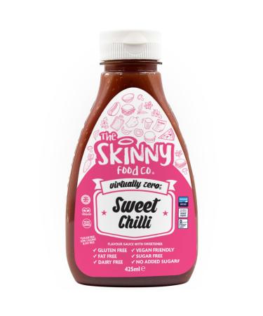 Skinny Food Co Sugar Free Sweet Chilli Sauce 425ml - Virtually Zero Calorie Sauce - Vegan & Keto-Friendly - Sugar Free Chilli Sauce - Gluten Free