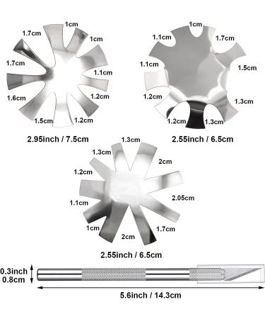 Stainless Steel French Nail Cutter Set with 5 Spare Blades for Acrylic Nails - Manicure Edge Trimmer Tool for Perfect Smile Line, Easy French Tip Cutting - Buy Online on SooperMarket.com