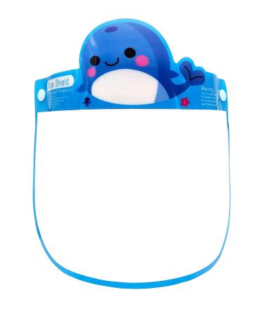General Use Protective Face Shield Multi Packs - (5x Kids Shields Whale)