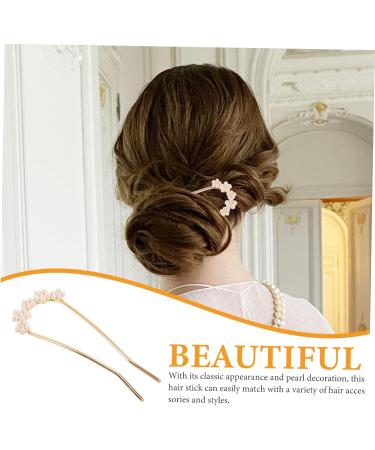 Gogogmee Pearl Hairpin Hair Accessories Hair Clip Hair Jewelry Hair Pins Pearl Hair Sticks Pearl Hair Fork Hair Chopsticks for Women Hairpin for Women Hair Forks French Pin Imitation Pearls - Buy Online on SooperMarket.com