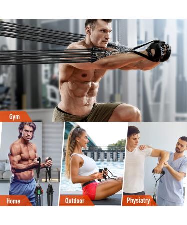 Ezona 200lbs Resistance Bands Set for Men and Women - Heavy Exercise Bands with Handles, Door Anchor, Ankle Straps - Home Gym, Yoga, Physical Therapy - Buy Online on SooperMarket.com