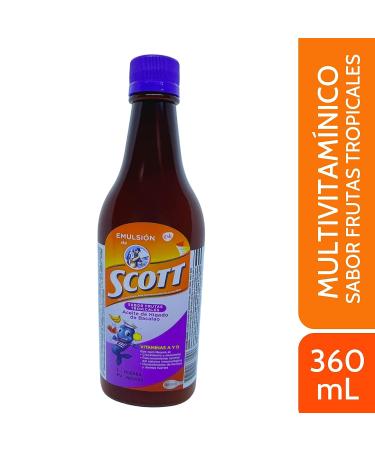 Scott's Emulsion Tropical Fruit 360ml (12 Fl Oz) - Pack of 1 - Buy Online on SooperMarket.com