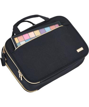 NISHEL Portable Travel Toiletry Bag & Makeup Organizer - Stand Up Cosmetic Case for Travel - Black - Buy Online on SooperMarket.com