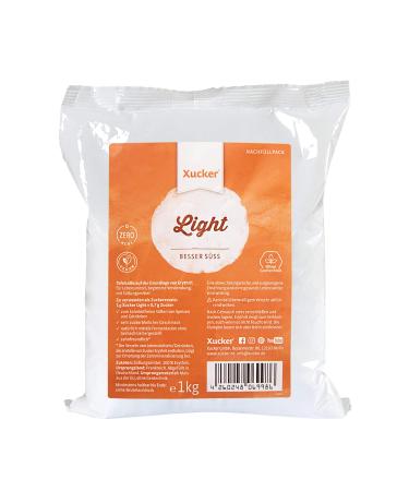 Xucker Light Erythrit 1kg refill pack - calorie -free crystal sugar replacement than vegan & tooth -friendly sugar Alternative I sugar -free 0 kcal 100% sweet i erytritz sugar bags