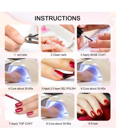 Yueshop White Beige Collection Gel Nail Polish Set - 6 Nude & Natural Skin Tone Colors - Soak Off UV LED Lamp - Manicure Kit 8ml x 6 - Buy Online on SooperMarket.com