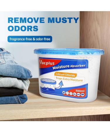 Vacplus 12 Pack Moisture Absorbers - 10.5 Oz Humidity & Odor Eliminators for Bathroom Closet & Kitchen - Fragrance Free - Blue - Buy Online on SooperMarket.com