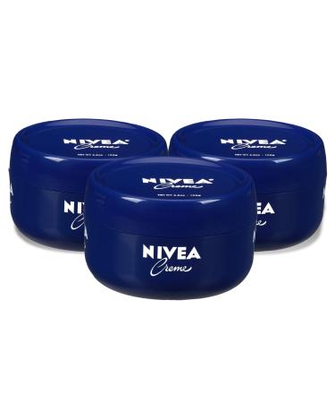 NIVEA Creme Body Face and Hand Moisturizing Cream 3 Pack of 6.8 Oz Jars
