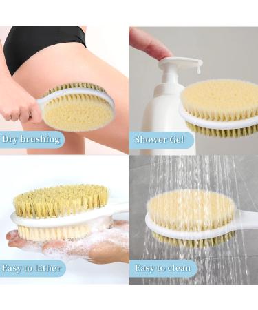 Horjor Long Handle Back Scrubber Brush - Exfoliating Bath Brush for Men and Women - Buy Online on SooperMarket.com