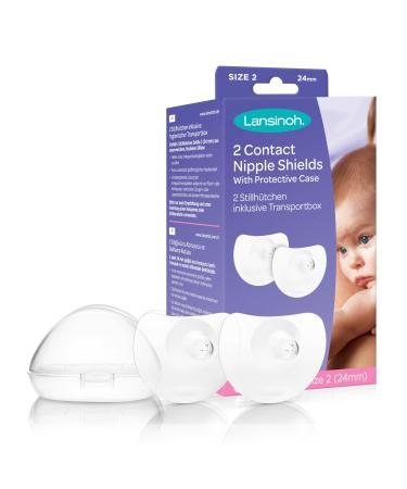 Lansinoh still hut 24 mm (size 2) 2 pieces incl. Storage box - pleasant wearing comfort - Despite swears in the investigation continue breastfeeding 2 pieces (1 Pack)