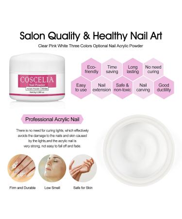 COSCELIA 3D Nail Extensions Powder - White 8g No Lamp Required | Shop Now for International Shipping - Buy Online on SooperMarket.com