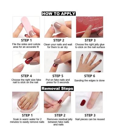 Runrayay Blue Press-On Nails - 24 Full Cover Acrylic Nail Set for Beginners | International Shipping - Buy Online on SooperMarket.com