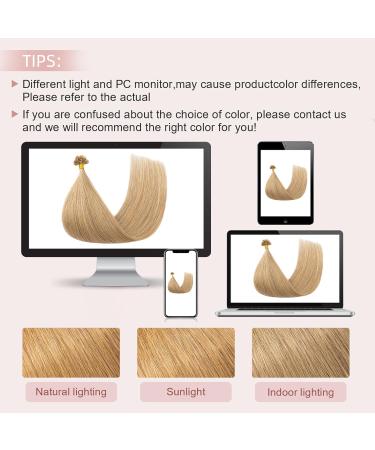 Silk-co U-tip Pre Bonded Hair Extensions 100% Real Remy Human Hair 20inch Nail Tip Keratin Nail Fusion (#06 Light Brown) - Buy Online on SooperMarket.com