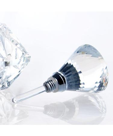 H&D Clear Art Carved Crystal Mini Refillable Perfume Bottle - 5ml (Set of 3) - Elegant Travel Size Fragrance Containers - Perfect Gift Idea - Buy Online on SooperMarket.com