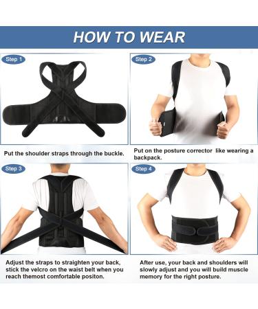 ABACKH Back Brace Posture Corrector for Women and Men - Adjustable Posture Back Brace for Upper and Lower Back Pain Relief - Improve Back Posture and Lumbar Support S(24"-29") Small - Buy Online on SooperMarket.com