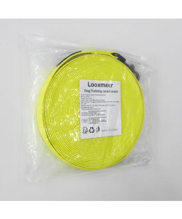 Looxmeer Tear-Resistant Dog Leash 3m to 30m Options | Neon Yellow Tow Lines with Hand Loop & D Carabiner | Ideal for Training & Outdoor Adventures - Buy Online on SooperMarket.com