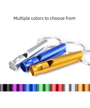 Irich 14-Piece Aluminum Alloy Sport Pipe Set - Whistle Triller with Key Rings for Football Sports and Survival - Random Colors - Buy Online on SooperMarket.com