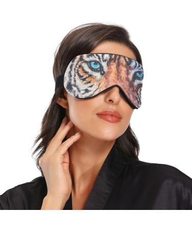 Haskirky Light Blocking Eye Mask for Men and Women - Breathable & Adjustable for Travel, Yoga, Meditation - Hand Drawn Blue Pattern for Deep Sleep Comfort - Buy Online on SooperMarket.com
