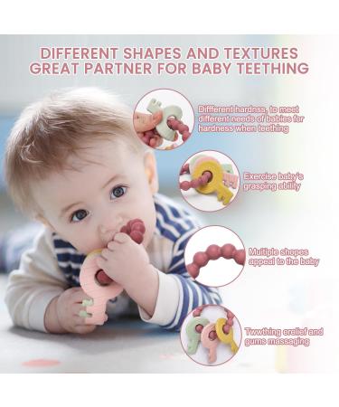 BPA-Free Baby Bite Ring Toy Keys Red Teething Aid for Babies 3 Months+ - Buy Online on SooperMarket.com