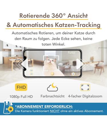 Furbo 360 Cat Camera | Premium Security Package | Intelligent Toy & Home Monitoring - Subscription Required - Buy Online on SooperMarket.com