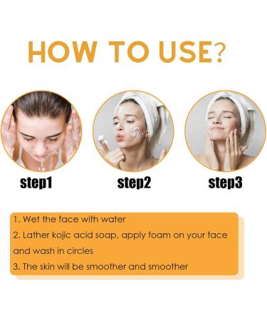 Kojic Acid Soap Kojic Soap Bar Skin Lightening Soap Bath Soap Fades Age Spots Freckles Revitalize and Moisturizing Cleansing Soap for Dark Spots Uneven Skin Tone - Buy Online on SooperMarket.com
